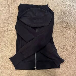 Lululemon hoodie sweatshirt scuba style black sz 6 small guc